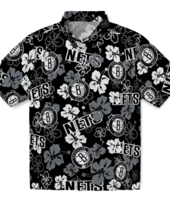 Brooklyn Nets Hibiscus Bloom Hawaiian Shirt
