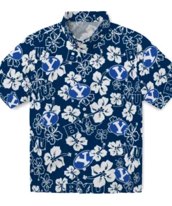 BYU Cougars Hibiscus Bloom Hawaiian Shirt