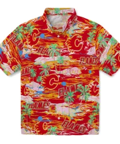 Calgary Flames Flamingo Retreat 2026 Hawaiian Shirt