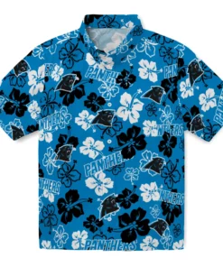 Carolina Panthers Hibiscus Bloom Hawaiian Shirt