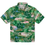 charlotte-49ers-hawaiian-shirt-flamingo-retreat-green-best-selling.webp