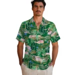 charlotte-49ers-hawaiian-shirt-flamingo-retreat-green-best-selling.webp