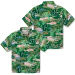 charlotte-49ers-hawaiian-shirt-flamingo-retreat-green-best-selling.webp
