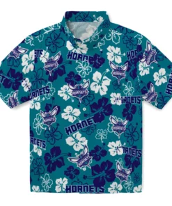 Charlotte Hornets Hibiscus Bloom Hawaiian Shirt