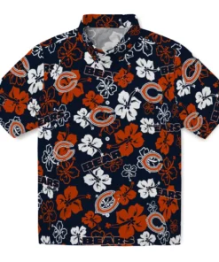 Chicago Bears Hibiscus Bloom Hawaiian Shirt