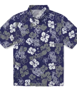 Colorado Rockies Hibiscus Bloom Hawaiian Shirt