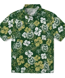 Colorado State Rams Hibiscus Bloom Hawaiian Shirt