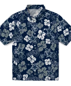 Dallas Cowboys Hibiscus Bloom Hawaiian Shirt