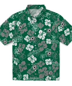 Dallas Stars Hibiscus Bloom Hawaiian Shirt
