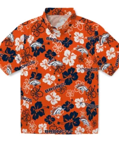 Denver Broncos Hibiscus Bloom Hawaiian Shirt