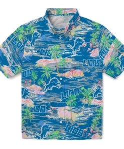Detroit Lions Flamingo Retreat 2026 Hawaiian Shirt