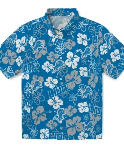 Detroit Lions Hibiscus Bloom Hawaiian Shirt