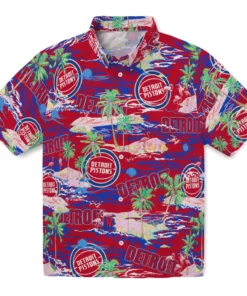 Detroit Pistons Flamingo Retreat 2026 Hawaiian Shirt