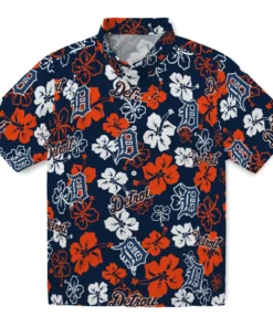 Detroit Tigers Hibiscus Bloom Hawaiian Shirt