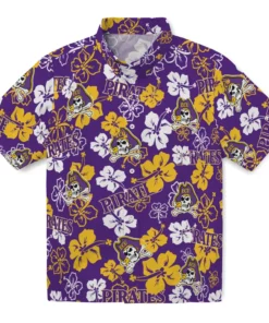 East Carolina Pirates Hibiscus Bloom Hawaiian Shirt