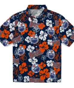 Edmonton Oilers Hibiscus Bloom Hawaiian Shirt