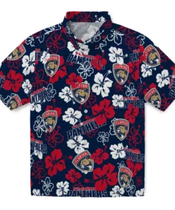 Florida Panthers Hibiscus Bloom Hawaiian Shirt