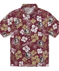 Florida State Seminoles Hibiscus Bloom Hawaiian Shirt