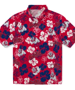 Fresno State Bulldogs Hibiscus Bloom Hawaiian Shirt