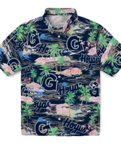 Georgetown Hoyas Flamingo Retreat 2026 Hawaiian Shirt