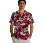 georgia-bulldogs-hawaiian-shirt-flamingo-retreat-red-best-selling.webp