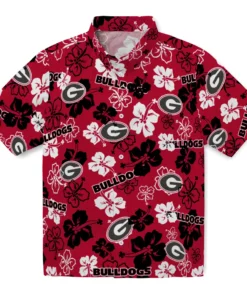 Georgia Bulldogs Hibiscus Bloom Hawaiian Shirt