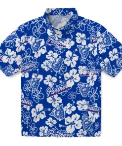 Georgia State Panthers Hibiscus Bloom Hawaiian Shirt