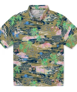 Georgia Tech Yellow Jackets Flamingo Retreat 2026 Hawaiian Shirt