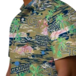 georgia-tech-yellow-jackets-hawaiian-shirt-flamingo-retreat-gold-best-selling.webp