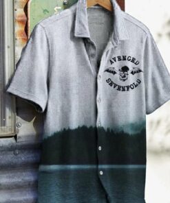 Avenged Sevenfold Merch Avenged Sevenfold Wings Skull Hawaiian Shirt Top 10 Father's Day Gifts -WearandDecor