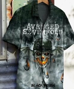 Avenged Sevenfold Merch Avenged Sevenfold Skull Hawaiian Shirt Best Father's Day Gifts For Dad -WearandDecor
