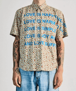 Junya Watanabe Poem Hawaiian Shirt Junya Watanabe 2002 Poem Shirt Father's Day Gifts -WearandDecor