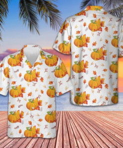 Thanksgiving Fall Leaves And Pumpkins Hawaiian Shirt Thanksgiving 2026 Shirts Gifts For Him -WearandDecor