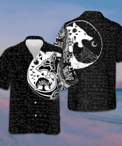 Myths Wolf Hawaiian Shirt Button Up Vacation Shirts Gifts For Son In Law -WearandDecor