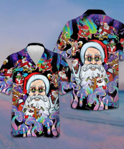 Christmas Hippie Santa Claus Hawaiian Shirt Santa Claus Shirt Best Gifts For Christmas -WearandDecor