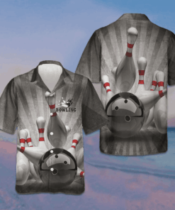 Strike Bowling Ball Hawaiian Shirt Cool Button Up Shirt Gifts For Bowlers -WearandDecor