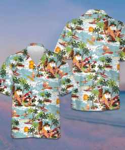 Surfing Santa Christmas Hawaiian Shirt Funny Santa Shirt Gifts For Summer -WearandDecor