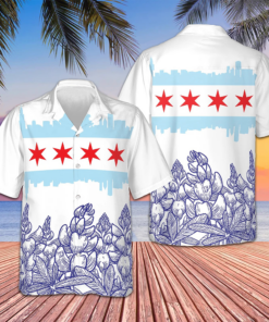 Bluebonnet Flag High Rise Building Hawaiian Shirt Cool Summer Shirts Gifts For Patriots -WearandDecor