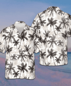 Tropical Vintage Palm Tree Hawaiian Shirt Beach Shirt Button Down Presents For Son