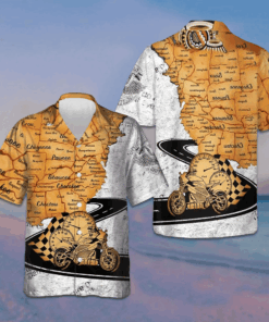 Native American Born To Ride Hawaiian Shirt Racing Button Up Shirt Gifts For Motorcycle Lovers