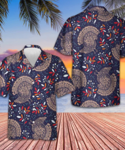 Turkey Thanksgiving Seamless Pattern Hawaiian Shirt Men's Gift For Thanksgiving Day