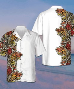 Paisley Seamless Pattern Hawaiian Shirt White Summer Shirt Gifts For Boyfriend