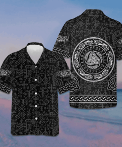 Ethnic Norse Seamless Pattern Hawaiian Shirt Men's Hawaiian Button Up Shirts Gifts For Him