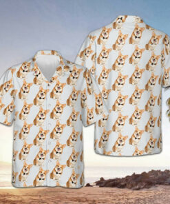 Gentleman Corgi Hawaiian Shirt Summer Button Up Gifts For Corgi Owners