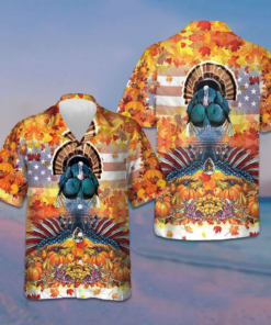 American Turkey Thanksgiving Hawaiian Shirt Thanksgiving Button Up Shirt Gifts For Fall