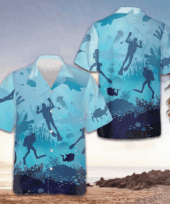 Life Is Scuba Diving Hawaiian Shirt Men's Vacation Button Up Gifts For Scuba Divers
