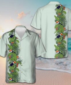Green Toucan Paradise Hawaiian Shirt Men's Button Down Shirts For Summer Best Gifts