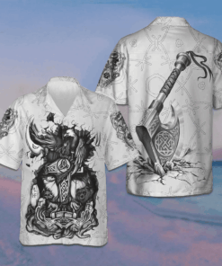 Tattoo Art Hawaiian Shirt Summer Button Up Shirts Presents For Husband