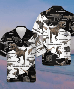 Dinosaur Hawaiian Shirt Men's Button Down Shirts For Summer Gifts For Animal Lovers
