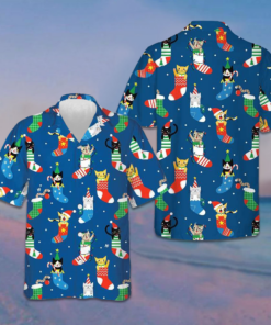 Cats In Christmas Socks Hawaiian Shirt Cute Christmas Shirt Gifts For Cat Lovers